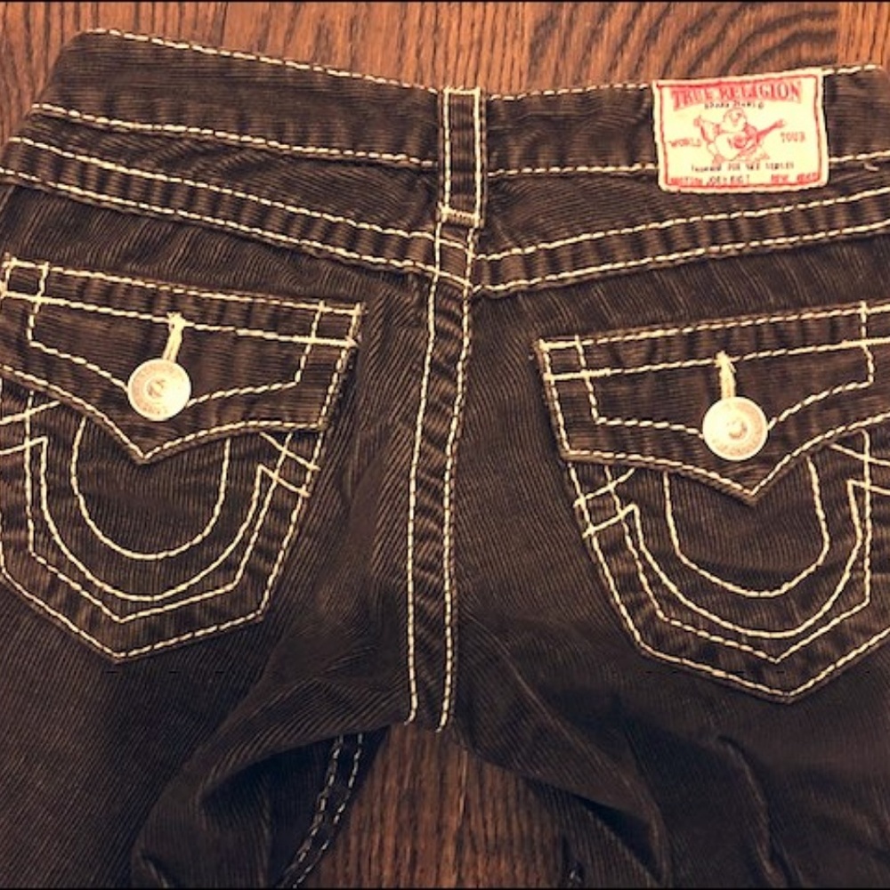 True Religion Brown Corduroy Pants